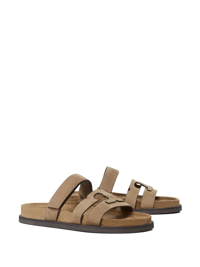 Tory Burch Chic Grey Sandals With Cut-Out Design