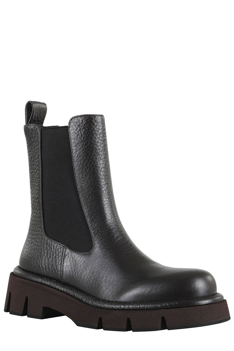 Paloma Barceló Hammered Leather Ankle Boots