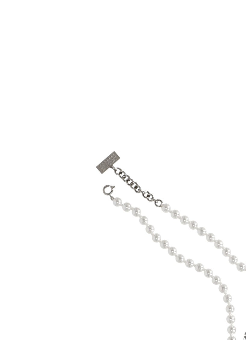 Mm6 By Maison Margiela Necklace With Synth Pearls And Strass