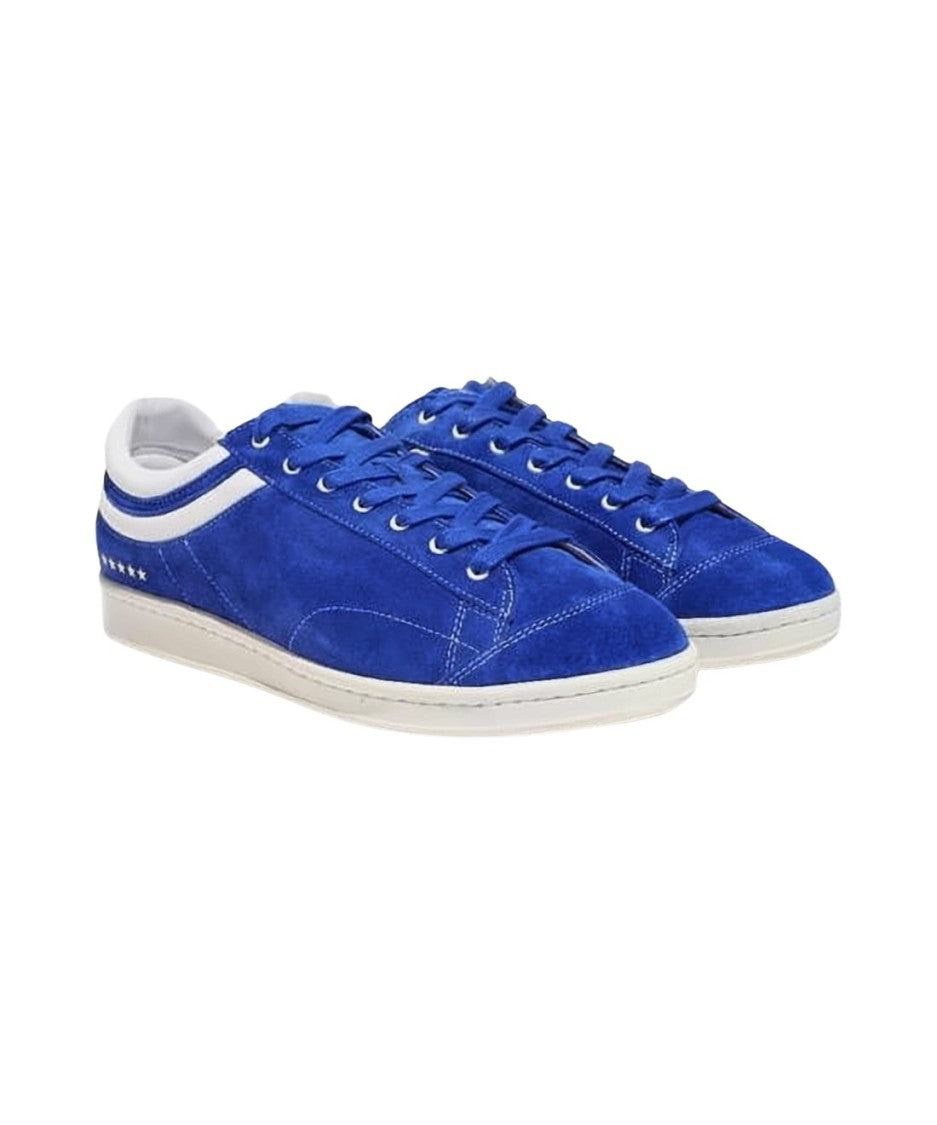 Helms Paris Low-Top Sneakers In Royal Blue Suede
