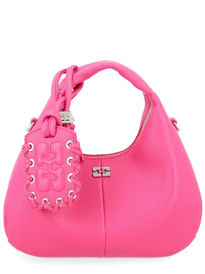 Ganni Textured Material Knotted Handbag