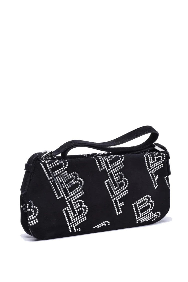 By Far Suede Shoulder Bag - Black