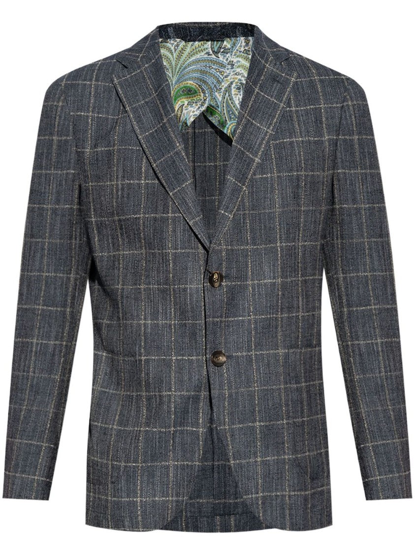 Etro Blue Viscose/Silk Blend Jacket