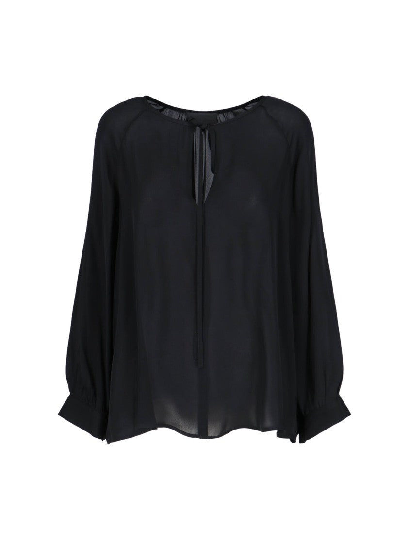Nili Lotan Acadia' Silk Blouse – Black