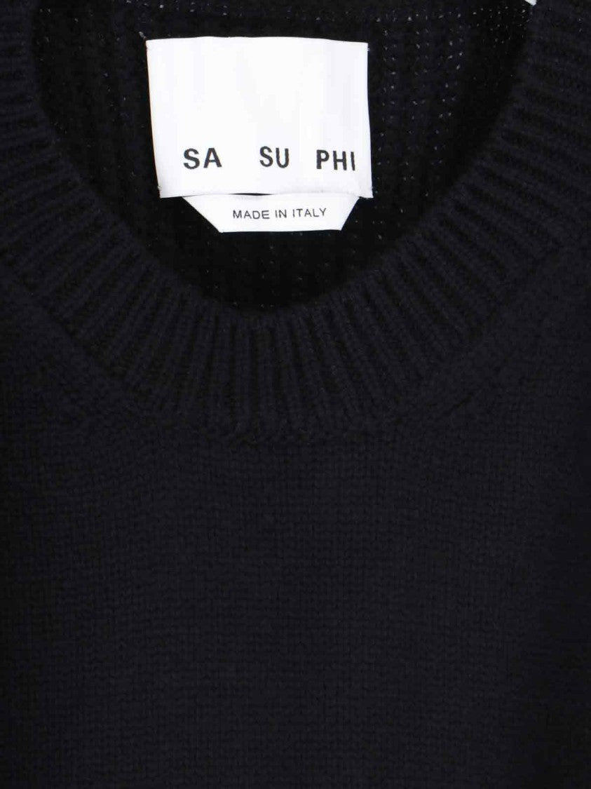 Sa Su Phi Cashmere Sweater In Black Cashmere