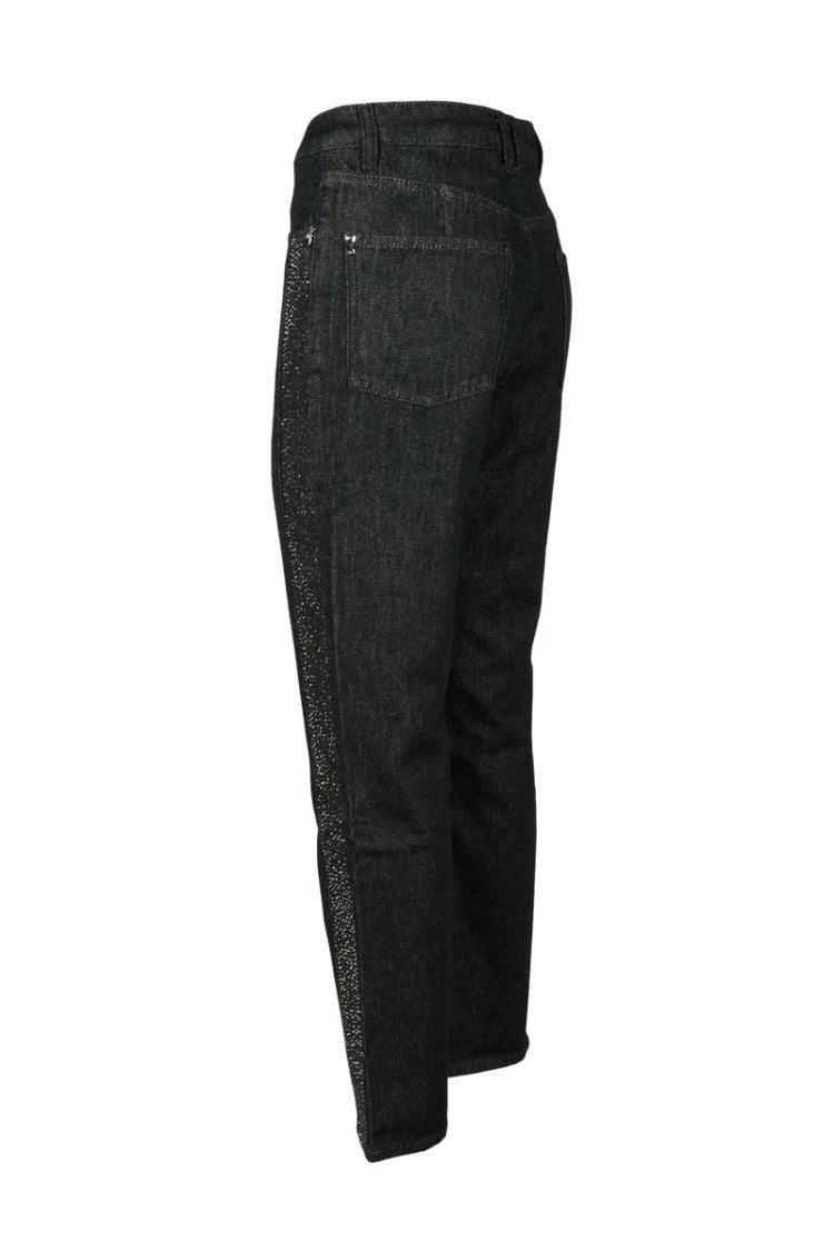 Patrizia Pepe Straight-Leg Trousers With Textured Stripe Detail