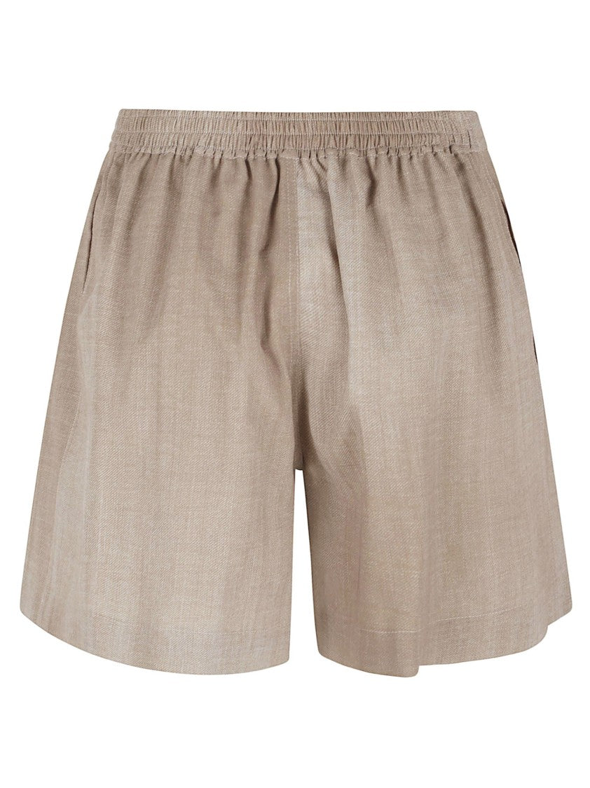 Ermanno Scervino High-Waist Relaxed Fit Shorts With Textured Fabric