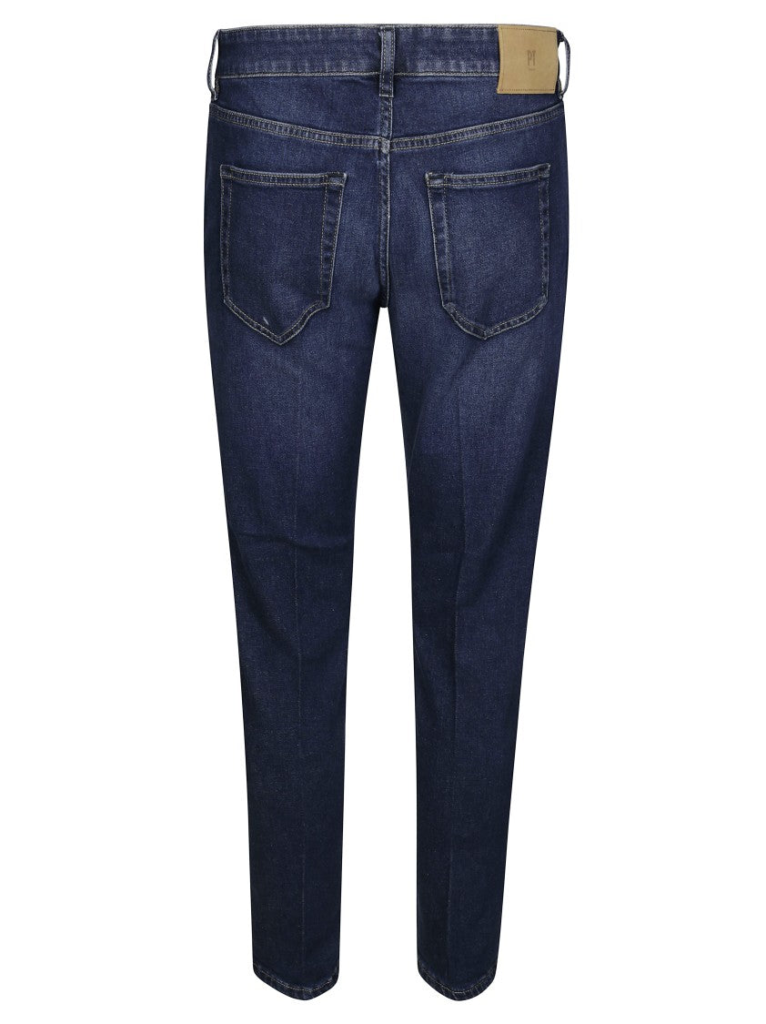 Pt05 Slim Fit Dark Wash Denim Jeans