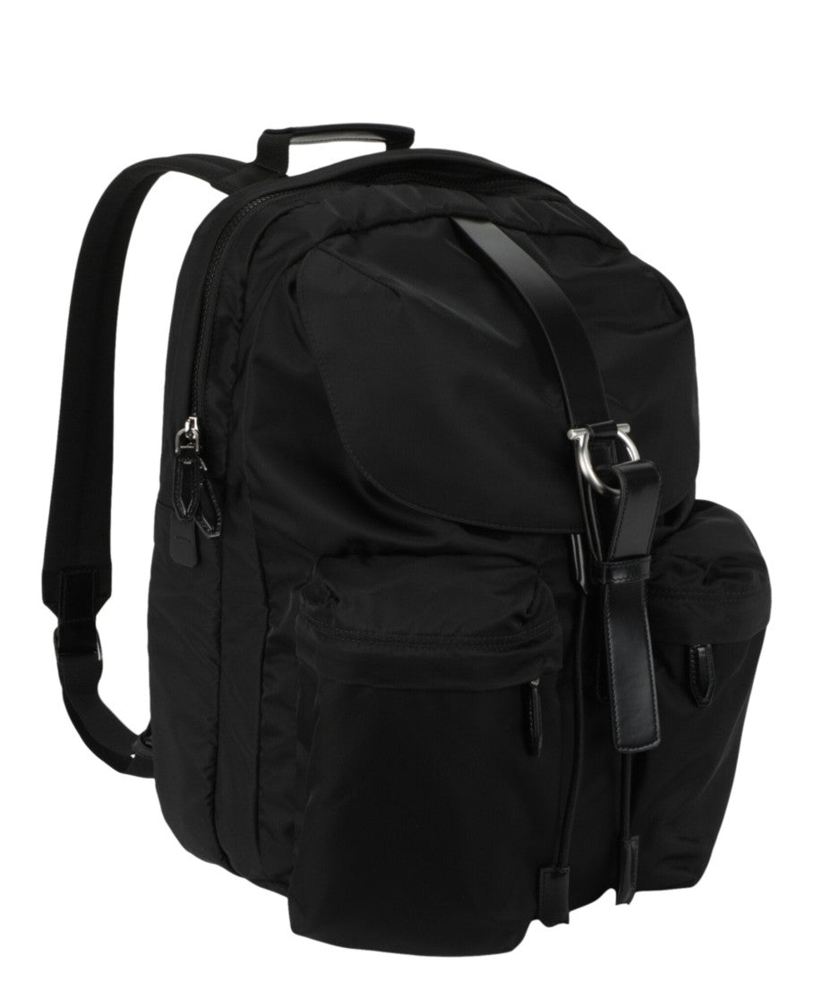 Ferragamo Nylon Gancini Technical Backpack