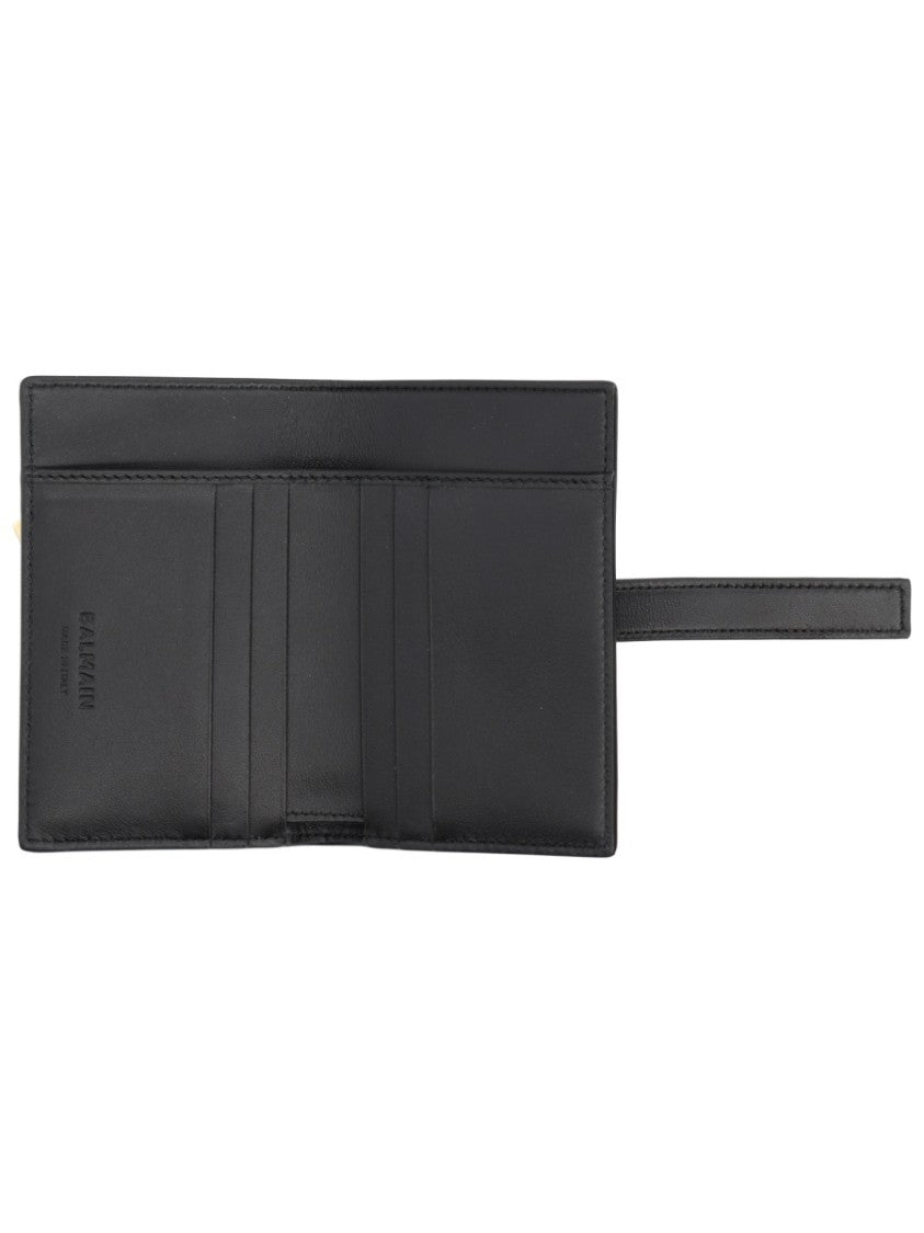 Balmain Geometric Monogram Padlock Card Holder
