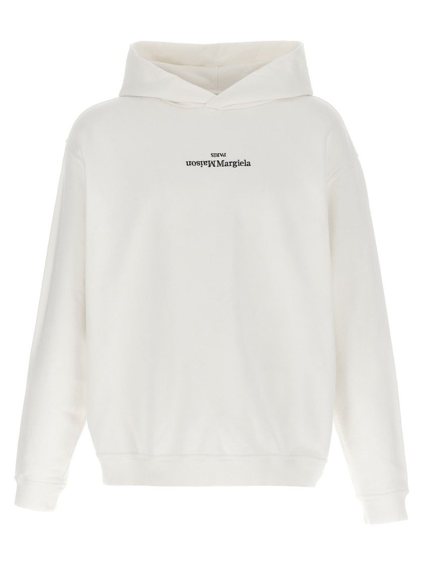 Maison Margiela Logo Embroidered Cotton Hoodie