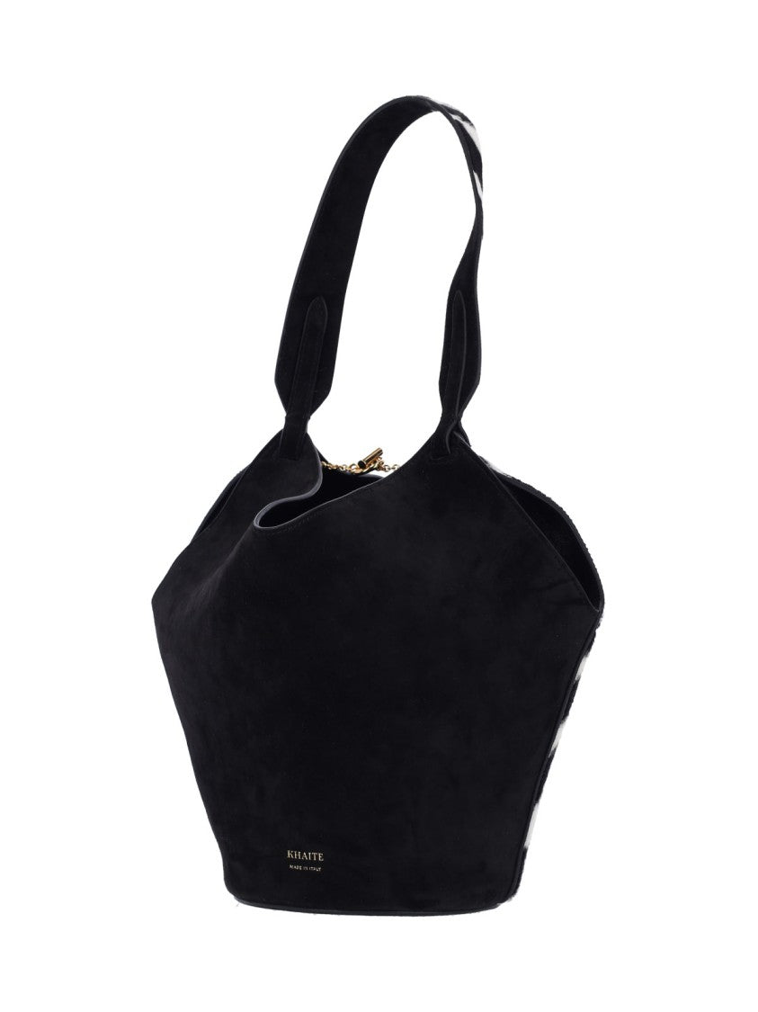 Khaite "Lotus" Bag In Black Calfskin Front