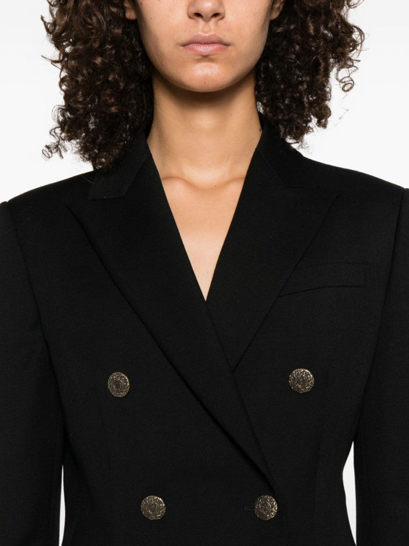 Dondup Tailored Double-Breasted Nero Jacket With Sharp Lapels