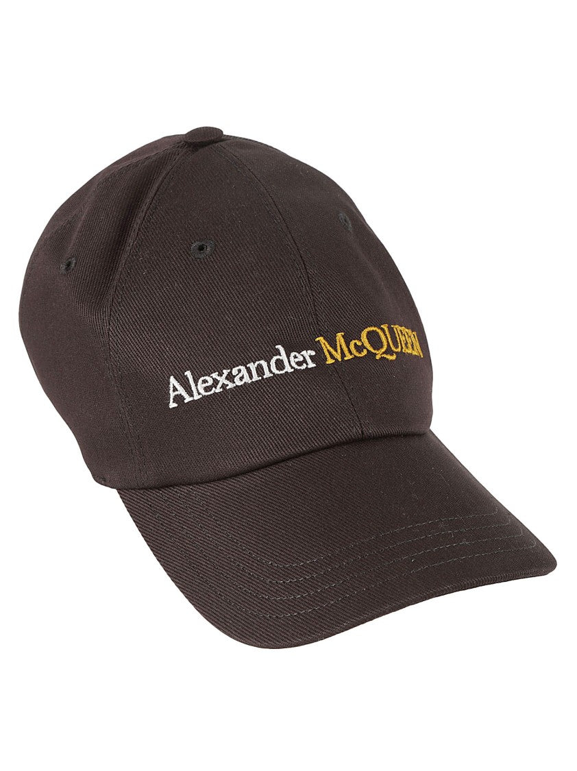 Alexander Mcqueen Structured Black Cap With Contrasting Logo