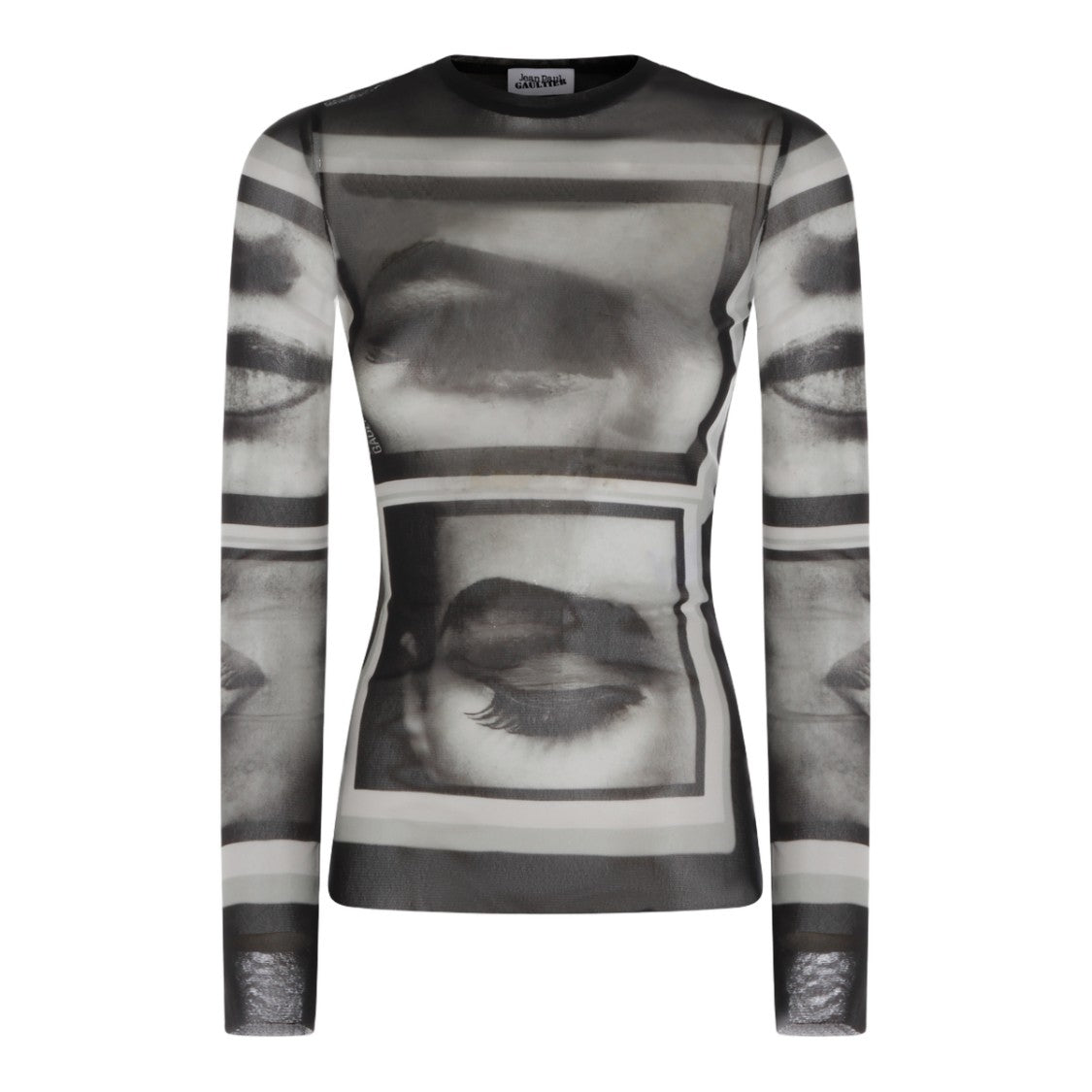 Jean Paul Gaultier Long-Sleeved Top With Monochrome Photographic Print