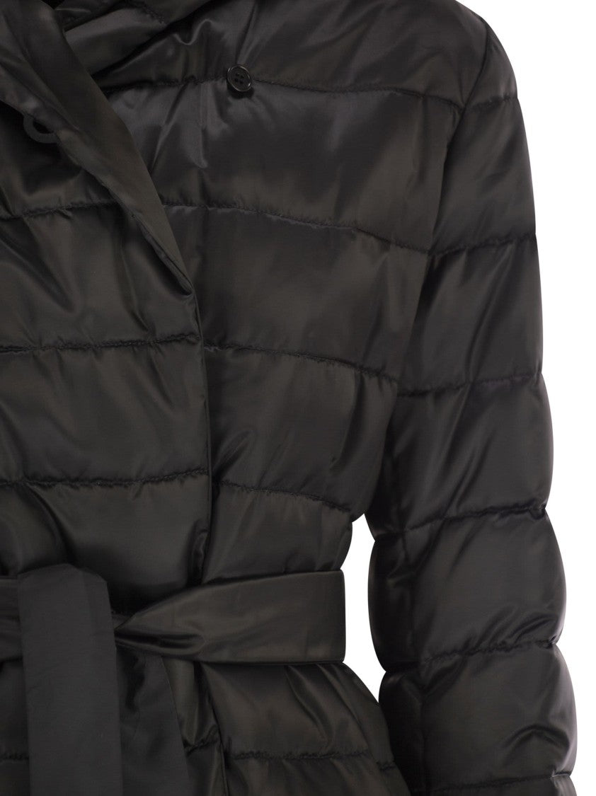 Max Mara Novef - Reversible Down Jacket In Water-Repellent Satin
