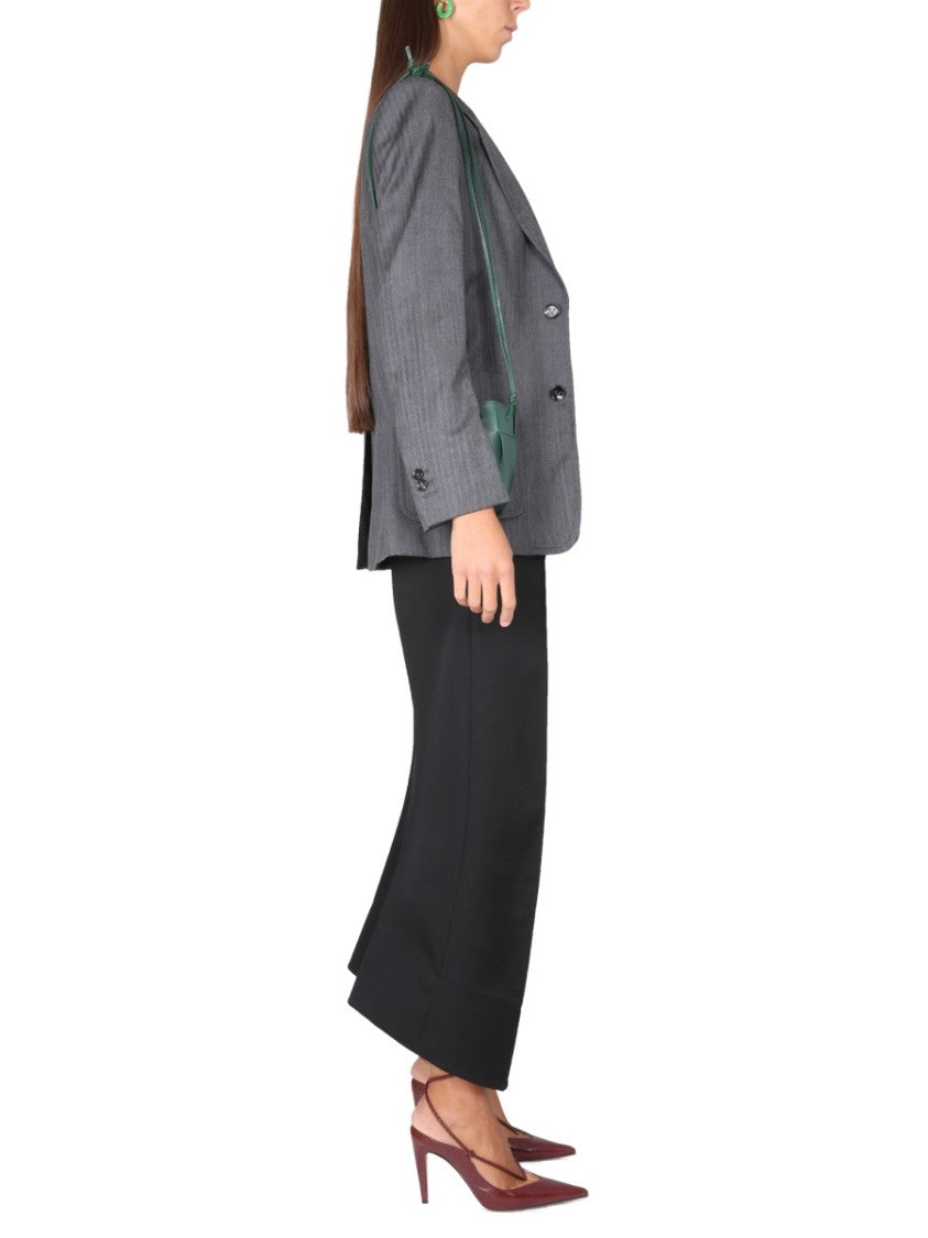 Bottega Veneta Textured Chevron Pattern Wool Jacket