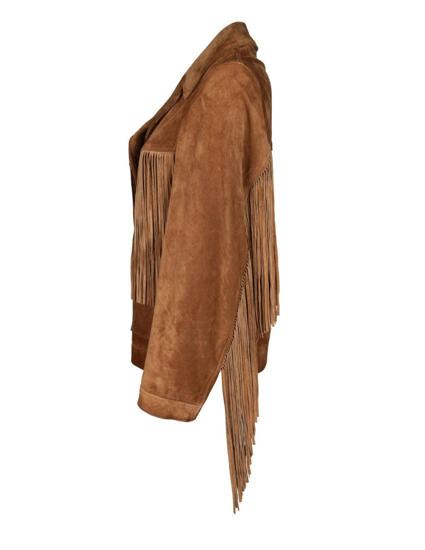 Golden Goose Cerato Suede Jacket With Fringes