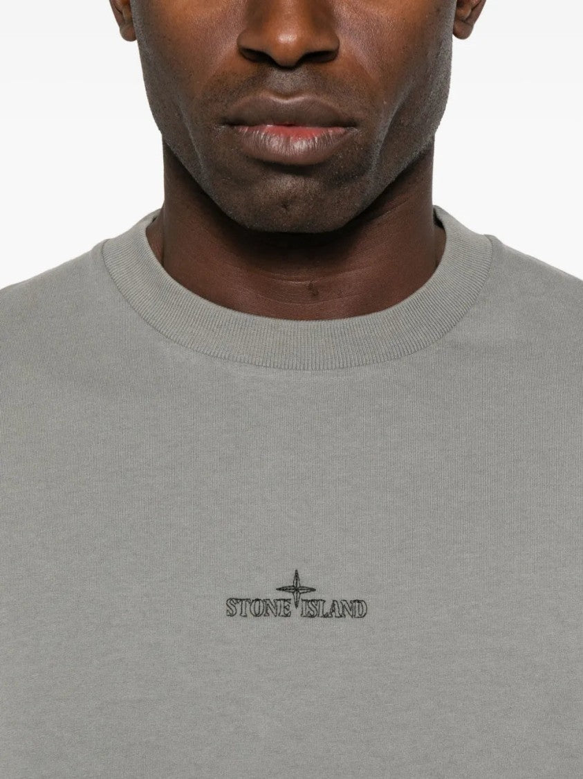 Stone Island Logo-Embroidered T-Shirt