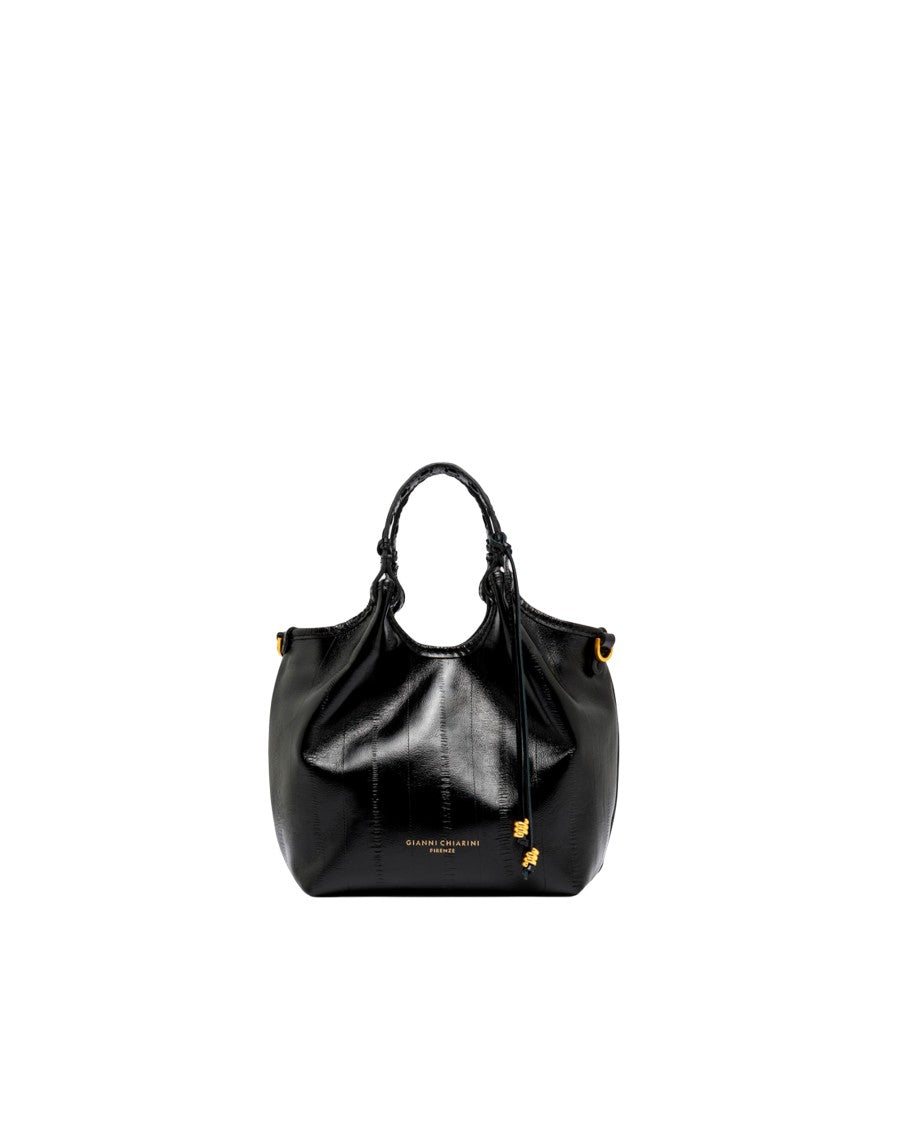 Gianni Chiarini Black Dua Leather Crossbody Bag