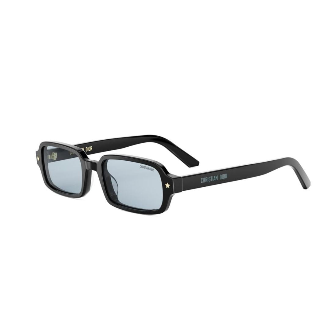 Dior Black Cd40205i Light Blue Lens Rectangular Sunglasses