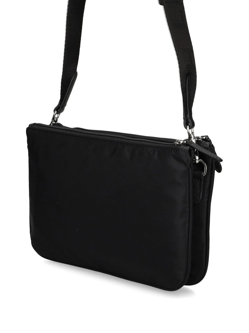 Lauren Ralph Lauren Minimalist Black Nylon Medium Crossbody Bag