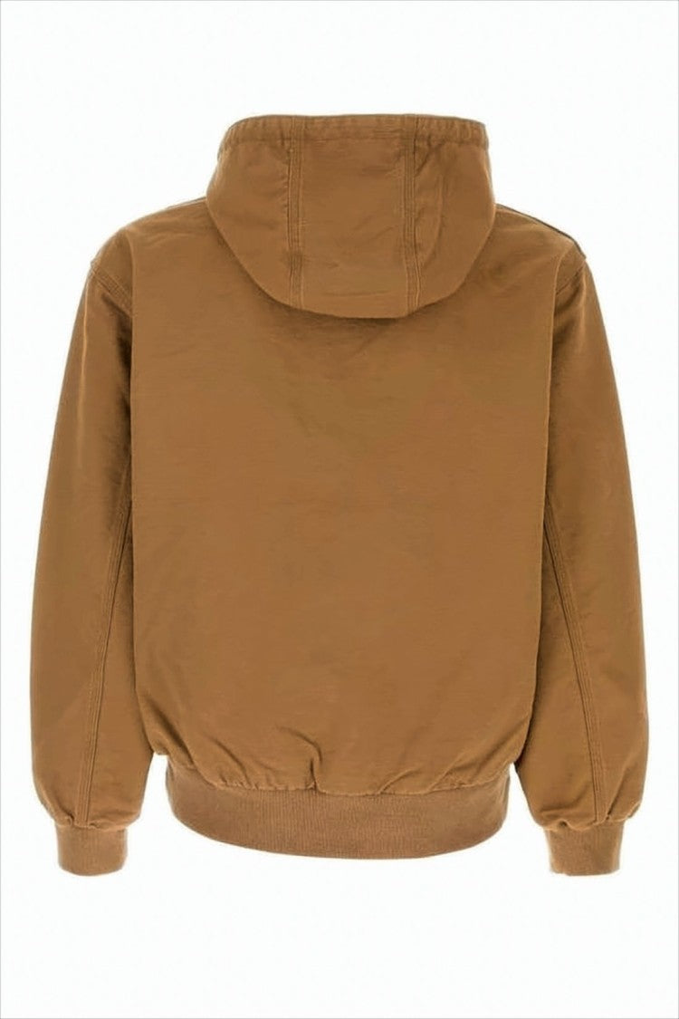 Carhartt Wip Hooded Brown Organic Cotton Jacket