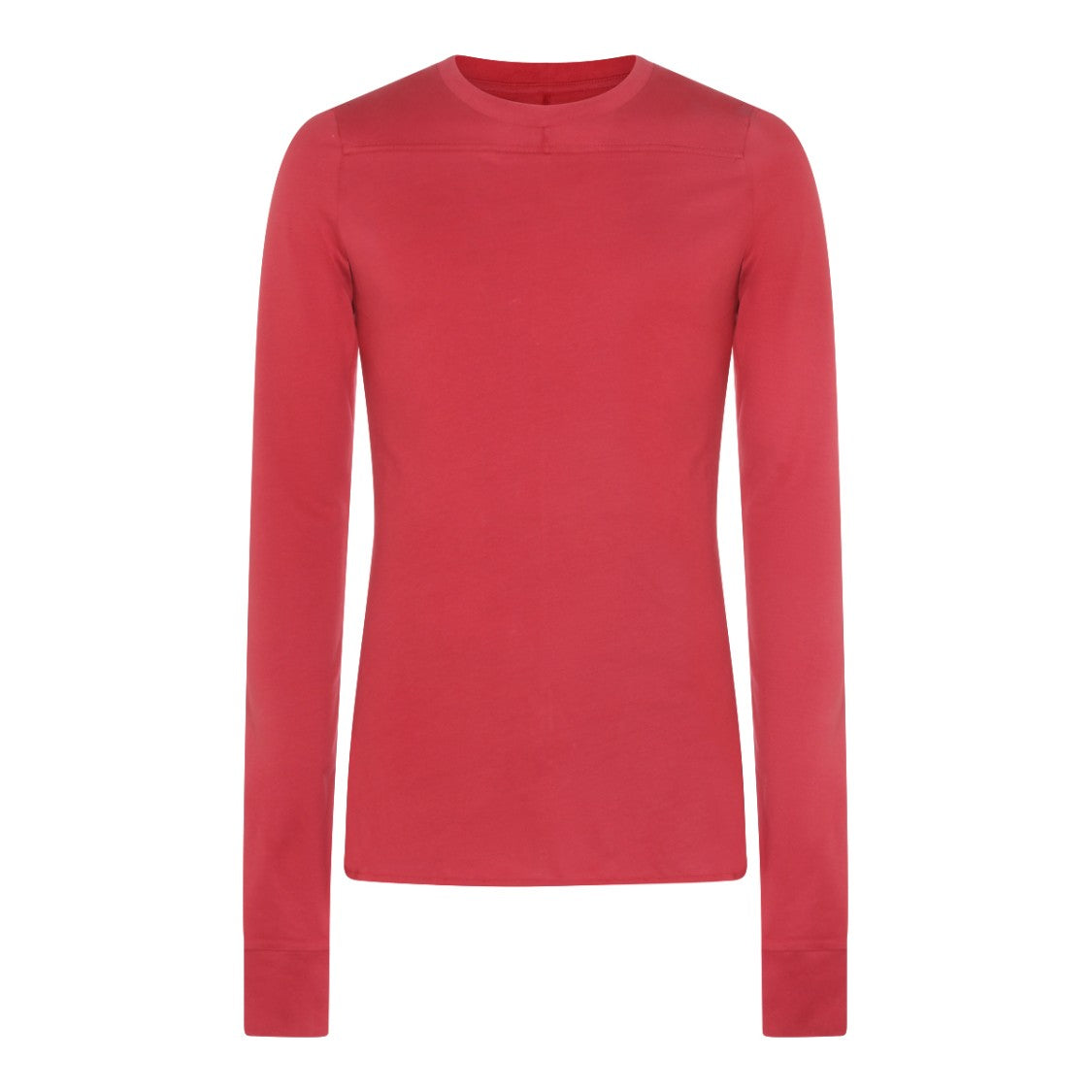 Moncler X Rick Owens Red Girder Knitwear With Choker Neckline And Embroidered Logo