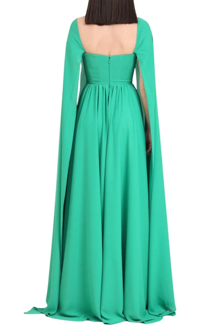 Santas* Long Stretch Dress - Green