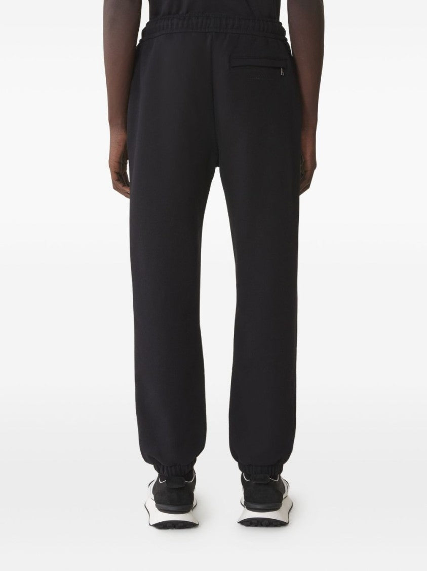 Lanvin Black Minimalist Straight Leg Cotton Trousers