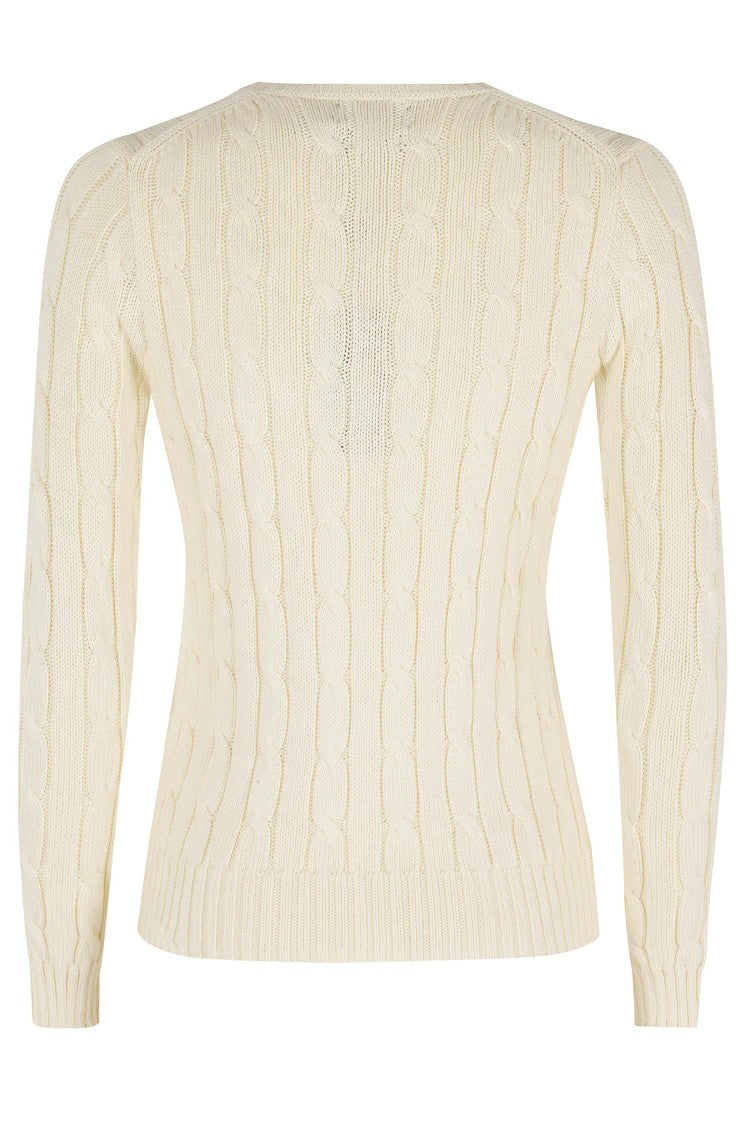 Polo Ralph Lauren Yellow Long Sleeve Ribbed V-Neck Cotton Sweater