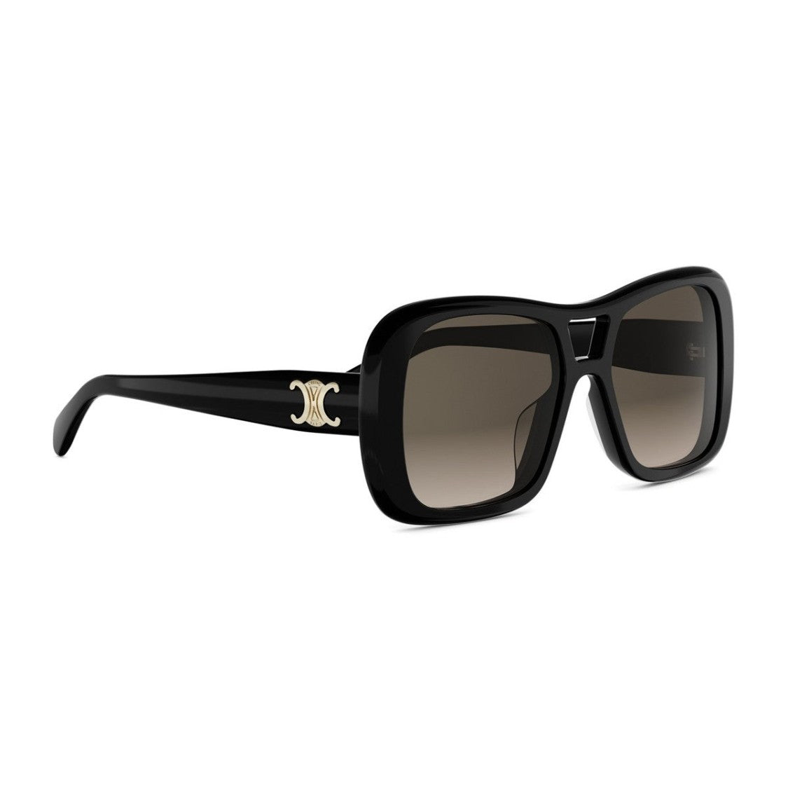 Celine Black Triomphe Acetate Pilot Sunglasses