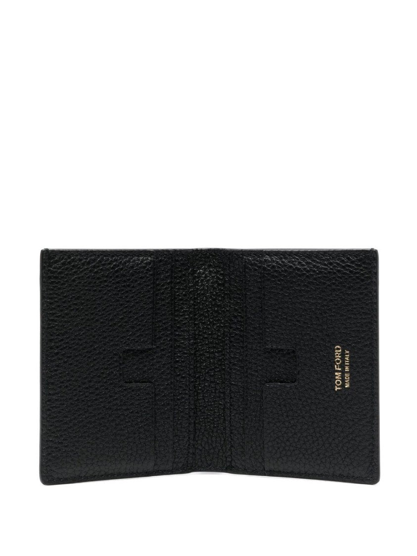 Tom Ford Soft Grain Leather T Line Folding Cardholder