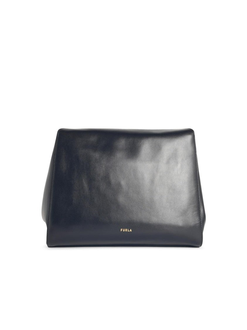 Furla 'M Domus' Black Leather Shoulder Bag