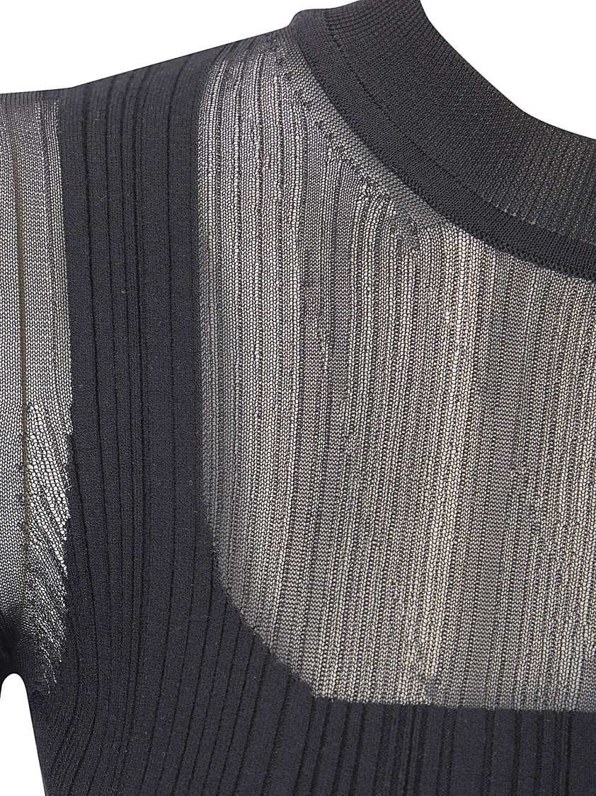 Sportmax Black Good Crew Neck Knit Top