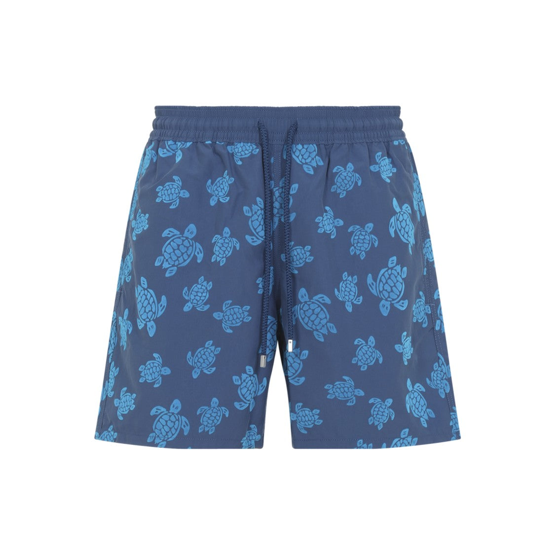 Vilebrequin Sea Turtle-Pattern Swim Shorts With Adjustable Waist