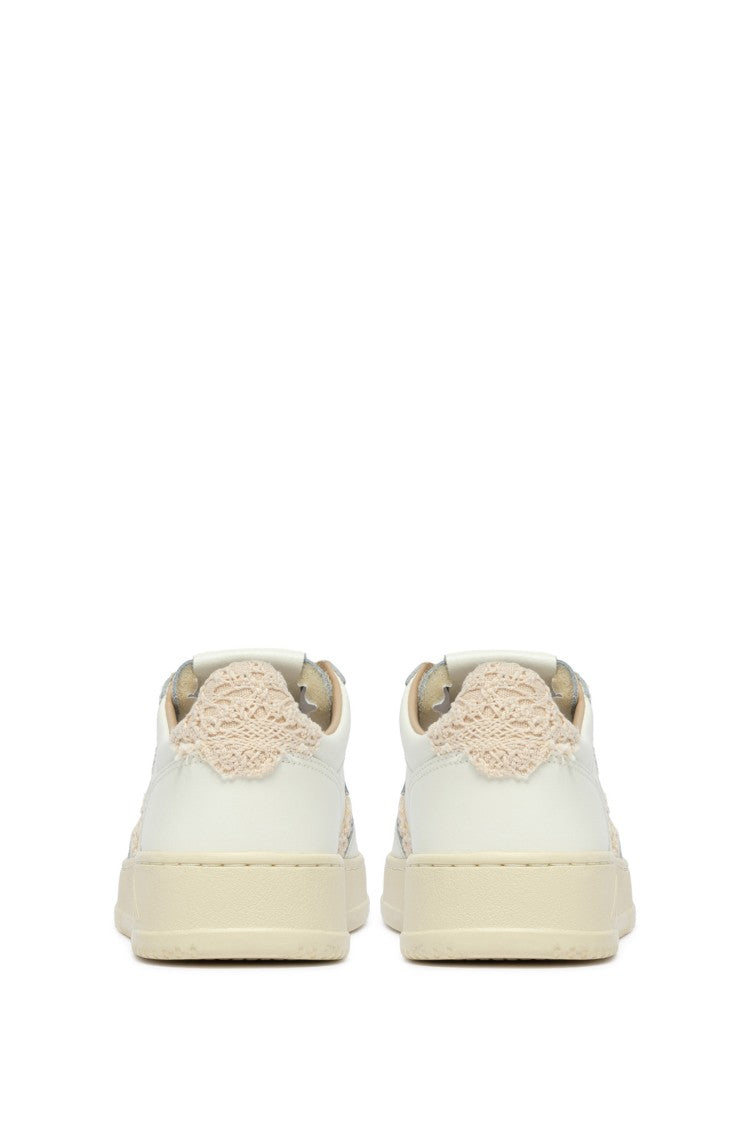 Autry White Medalist Macrame Leather Sneakers