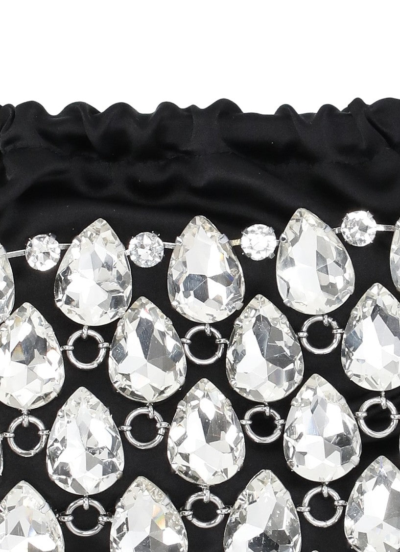 Self-Portrait Crystal-Embellished Chainmail Mini Shoulder Bag