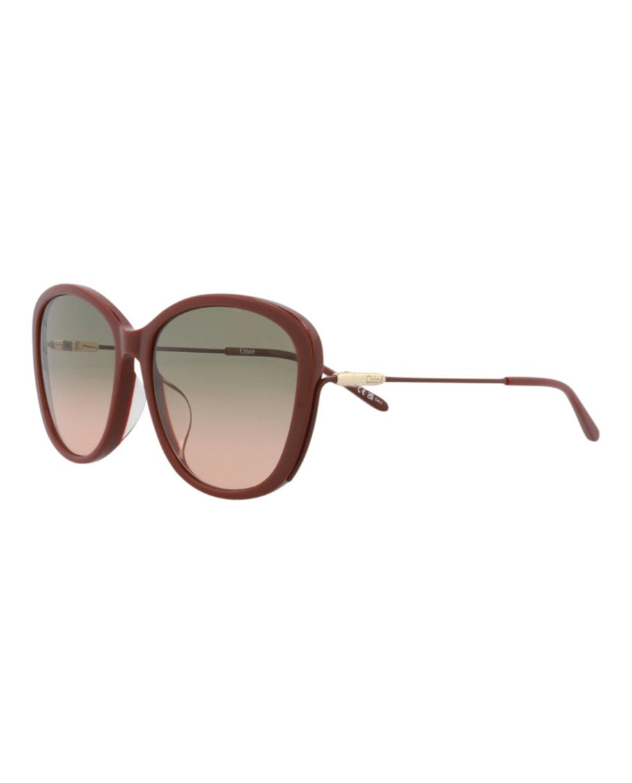 Chloé Round-Frame Recycled Acetate Sunglasses