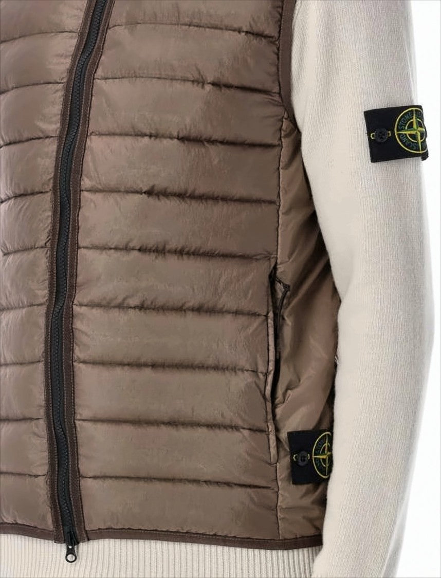 Stone Island Padded Vest With Horizontal Quilting