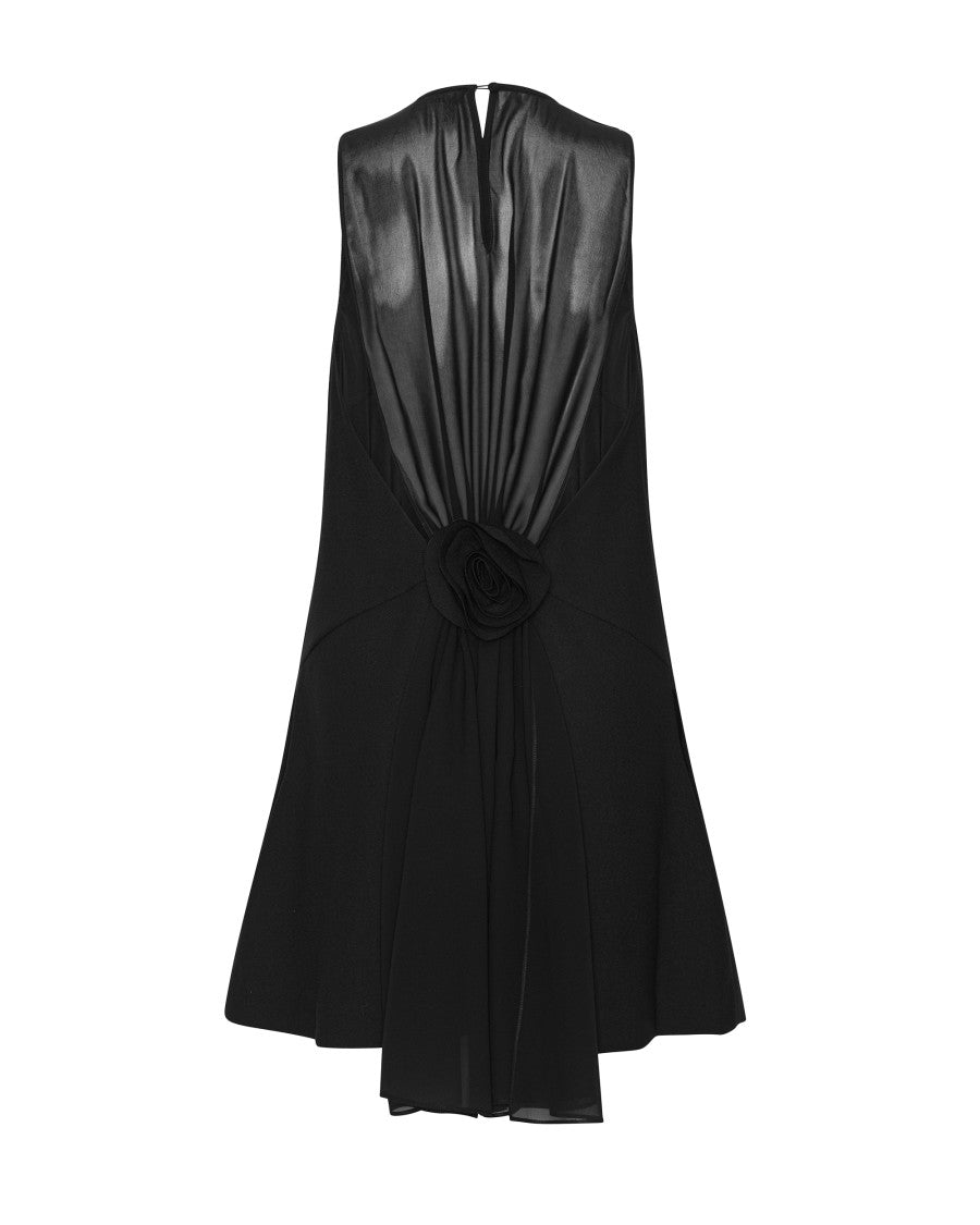 Rotate Sleeveless Mini Dress With Draped Chiffon Back