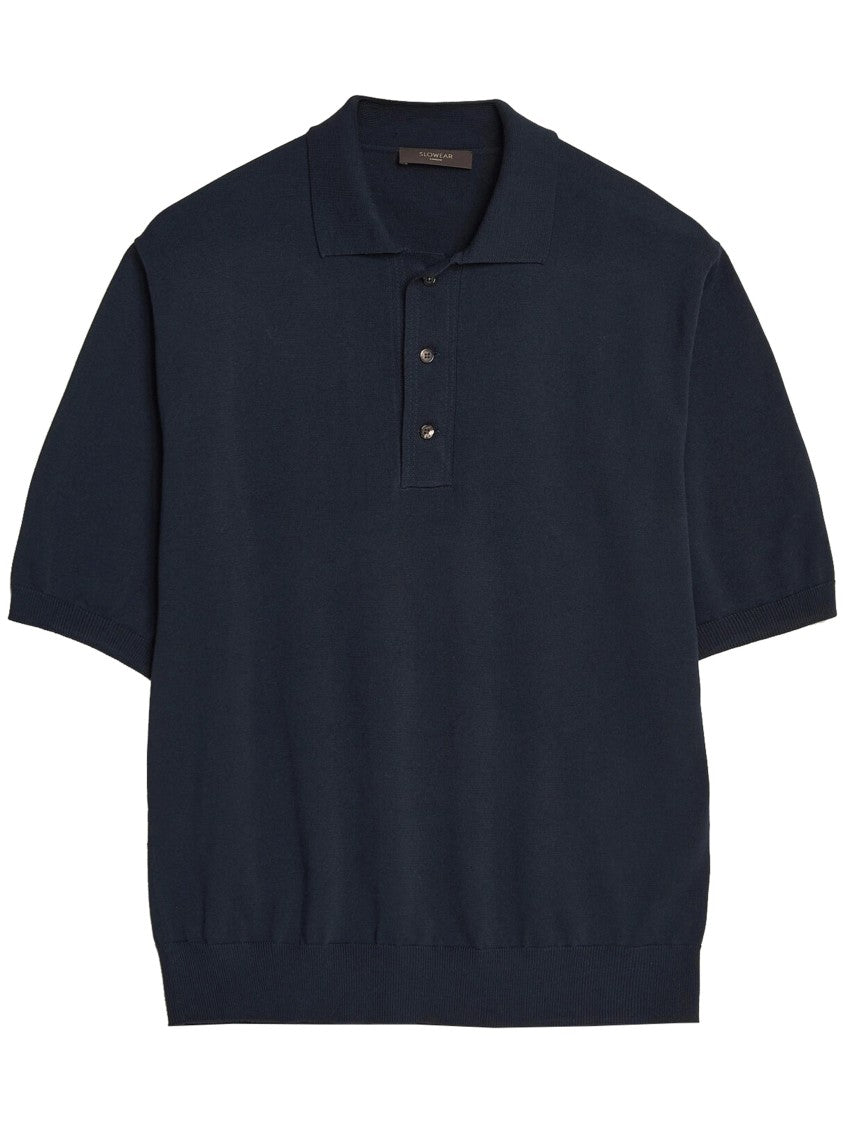 Zanone Blue Relaxed Fit Lightweight Polo Shirt