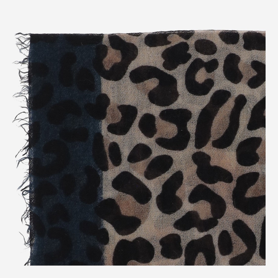 Faliero Sarti Maila Cashmere Scarf With Leopadrata Pattern