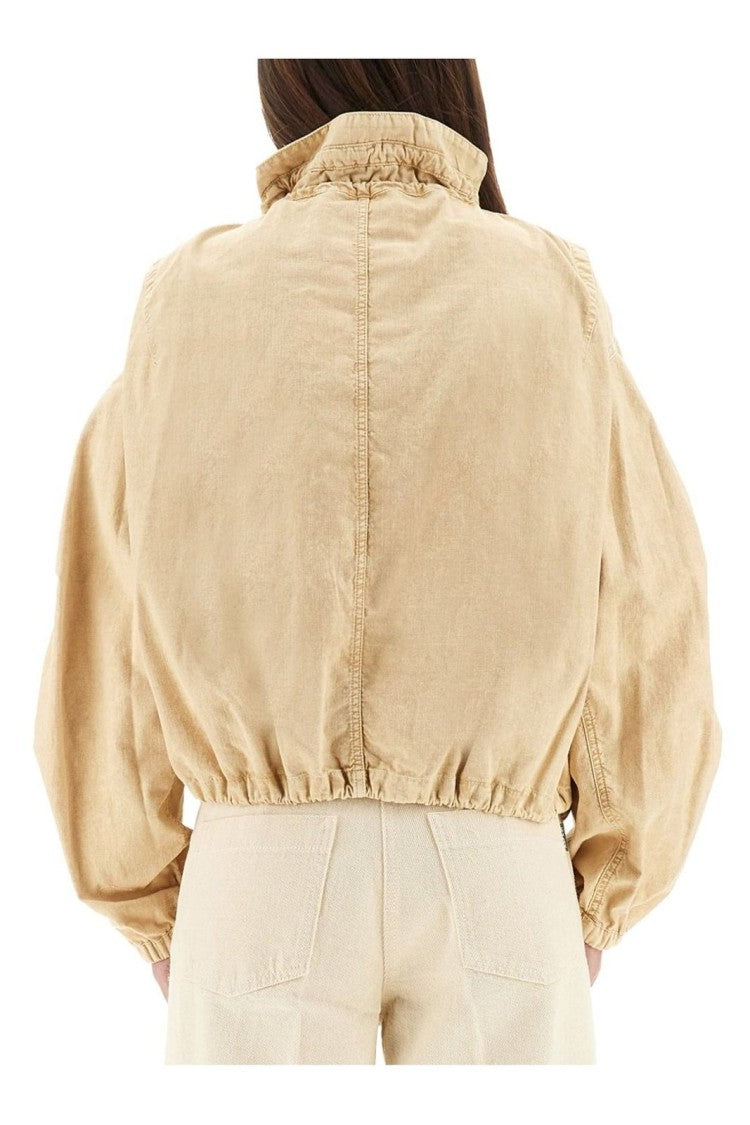 Isabel Marant Cropped Jacket With Gathered Collar