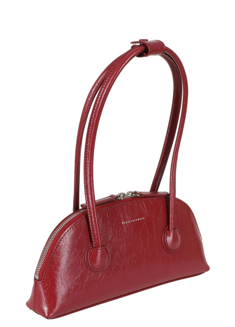 Margesherwood Wine Bessette Shoulder Glossy Leather Shoulder Bag