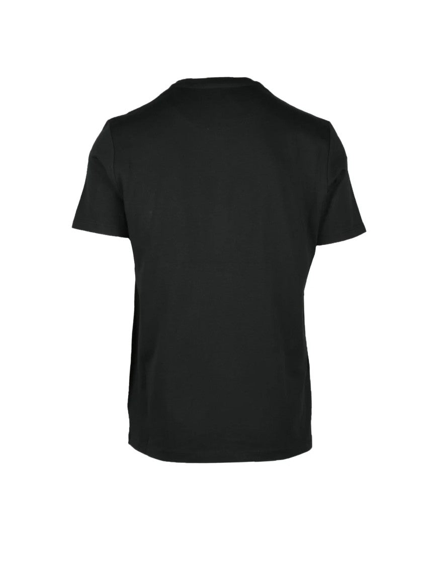 Bikkembergs Short-Sleeve Black Cotton T-Shirt With Modern Seam Detailing
