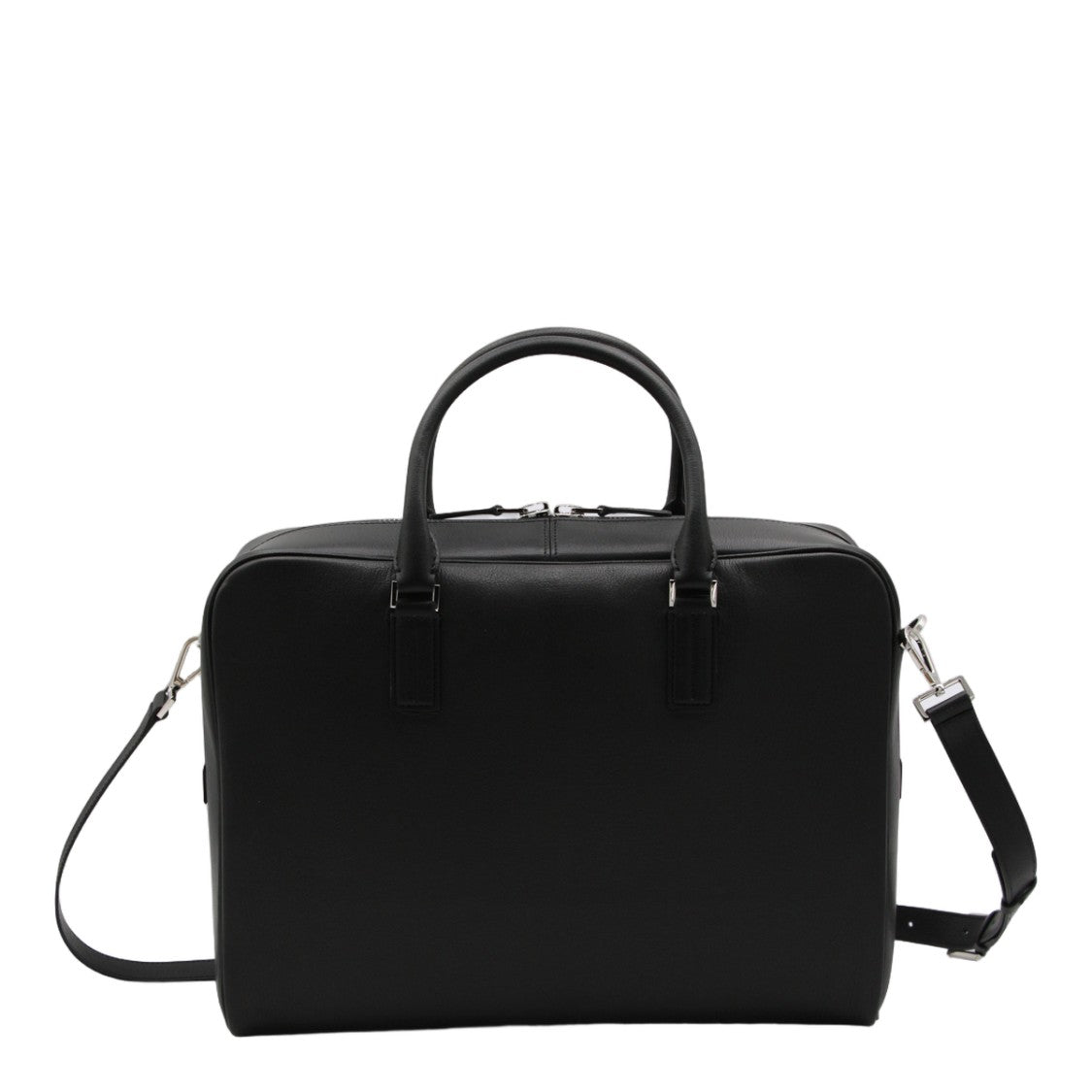 Tom Ford Structured Black Bag With Silver-Tone Features