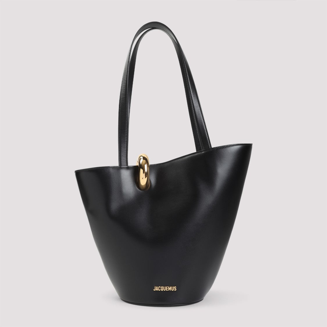Jacquemus La Bambola Moyen Black Calf Leather Handbag