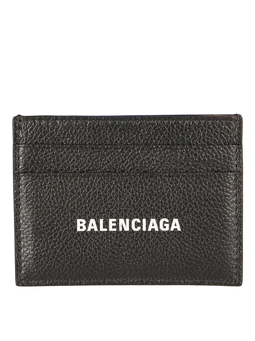 Balenciaga Textured Calfskin Leather Card Holder