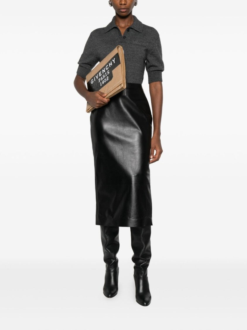 Givenchy Grey Silk And Nylon Lightweight Top